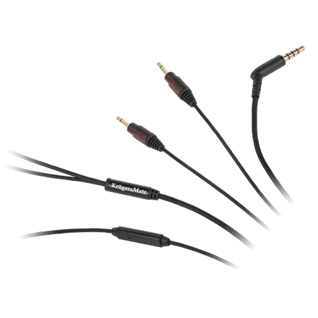 Kabel nylonowy z mikrofonem do słuchawek Kruger&Matz