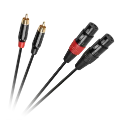 Kabel połączeniowy Cabletech XLR - 2RCA 1m