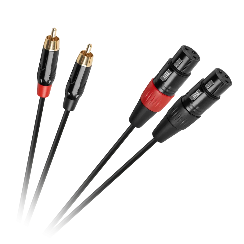 Kabel połączeniowy Cabletech XLR - 2RCA 1m