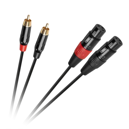 Kabel połączeniowy Cabletech XLR - 2RCA 1m