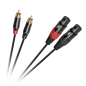Kabel połączeniowy Cabletech XLR - 2RCA 1m