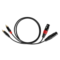 Kabel połączeniowy Cabletech XLR - 2RCA 1m