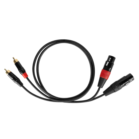 Kabel połączeniowy Cabletech XLR - 2RCA 1m