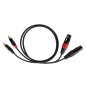 Kabel połączeniowy Cabletech XLR - 2RCA 1m Kabel połączeniowy Cabletech XLR - 2RCA 1m