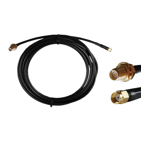 Kabel RP-SMA męski - RP-SMA żeński 5m