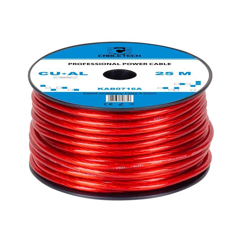 Kabel samochodowy 12Ga OD4.5mm CU+AL 25m