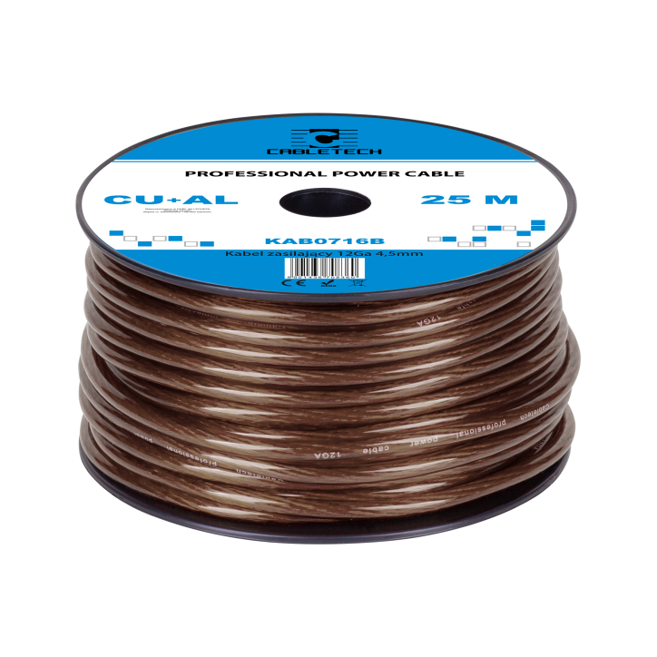 Kabel samochodowy 12Ga OD4.5mm CU+AL 25m Kabel samochodowy 12Ga OD4.5mm CU+AL 25m