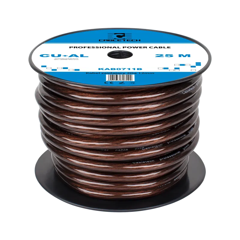 Kabel samochodowy 2Ga OD12mm CU+AL Kabel samochodowy 2Ga OD12mm CU+AL