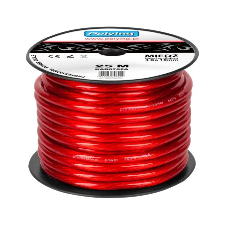Kabel samochodowy 4Ga OD10mm CU 25m