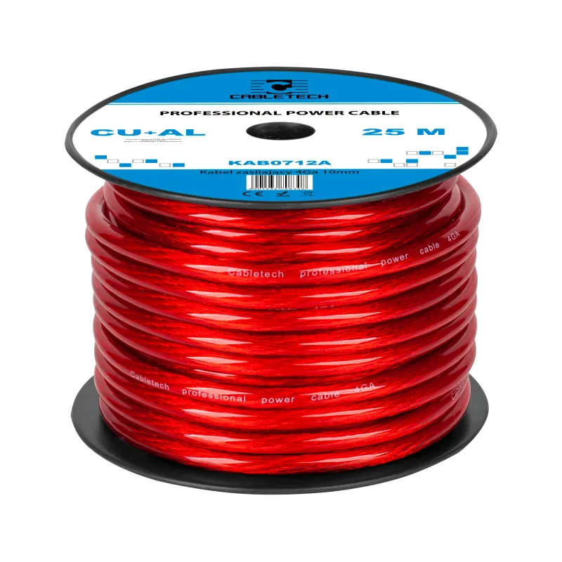 Kabel samochodowy 4Ga OD10mm CU+AL Kabel samochodowy 4Ga OD10mm CU+AL