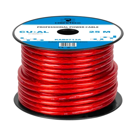 Kabel samochodowy 6Ga OD8mm CU+AL 25m