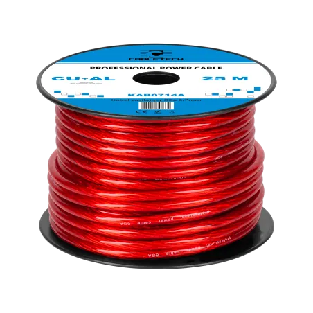 Kabel samochodowy 8Ga OD6.7mm CU+AL 25m