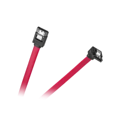 Kabel SATA wtyk prosty - wtyk kątowy 0.5m