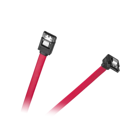 Kabel SATA wtyk prosty - wtyk kątowy 0.5m