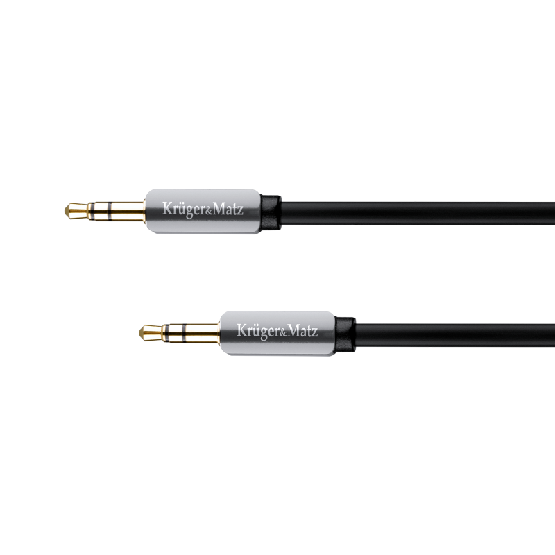 Kabel stereo jack 3.5 wtyk - wtyk 1.5m Kruger&Matz kabel sprężynka