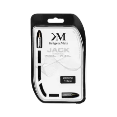 Kabel stereo jack 3.5 wtyk - wtyk 1.5m Kruger&Matz kabel sprężynka