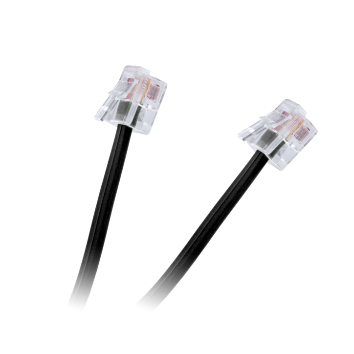 Kabel telefon.abonencki 20m czarny Kabel telefon.abonencki 20m czarny