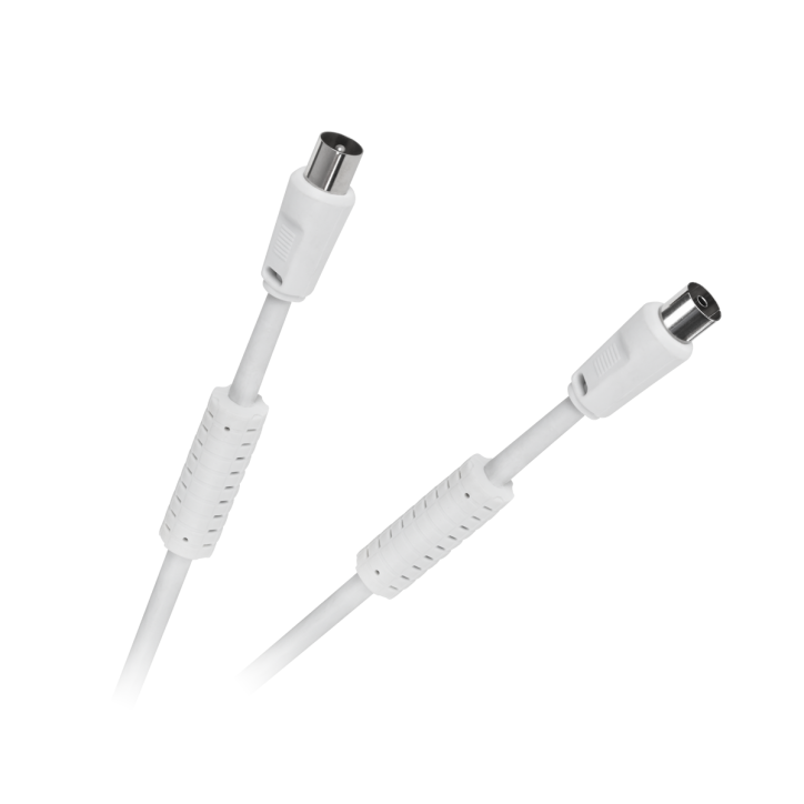 Kabel TV-Video biały z filtrami 5m Kabel TV-Video biały z filtrami 5m