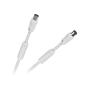 Kabel TV-Video biały z filtrami 5m