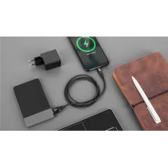 Kabel USB - Lightning REBEL 100 cm czarny