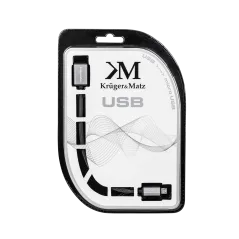 Kabel USB - micro USB gniazdo-wtyk 1.0m Kruger&Matz