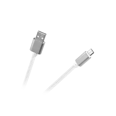 Kabel USB - micro USB M-Life nylon biały 1m