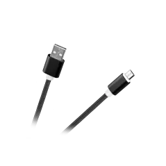 Kabel USB - micro USB M-Life nylon czarny 1m