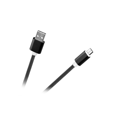 Kabel USB - micro USB M-Life nylon czarny 1m