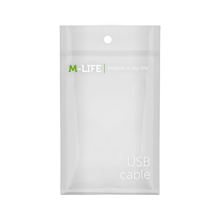 Kabel USB - micro USB M-Life nylon czarny 1m Kabel USB - micro USB M-Life nylon czarny 1m