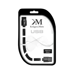 Kabel USB - micro USB wtyk-wtyk 0.2m Kruger&Matz
