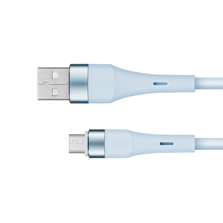 Kabel USB - microUSB 1 m silikonowy niebieski Kruger&Matz Basic Kabel USB - microUSB 1 m silikonowy niebieski Kruger&Matz Basic