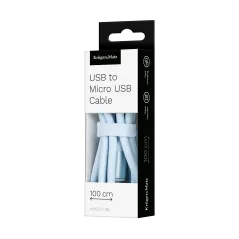 Kabel USB - microUSB 1 m silikonowy niebieski Kruger&Matz Basic