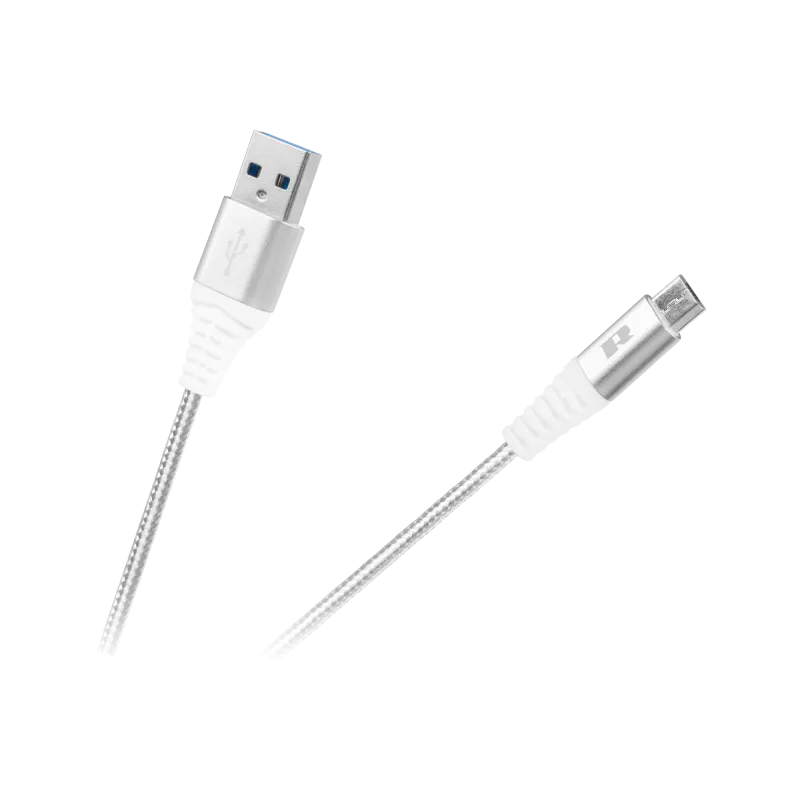 Kabel USB - USB micro REBEL 100 cm biały