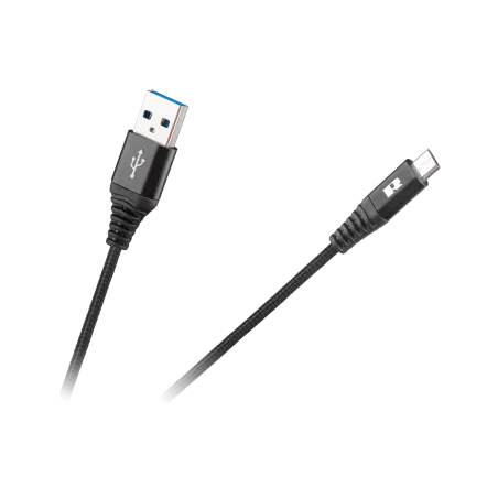 Kabel USB - USB micro REBEL 100 cm czarny