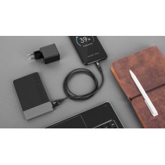 Kabel USB - USB micro REBEL 100 cm czarny