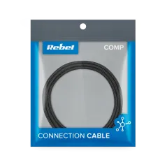Kabel USB - USB micro REBEL 200 cm czarny