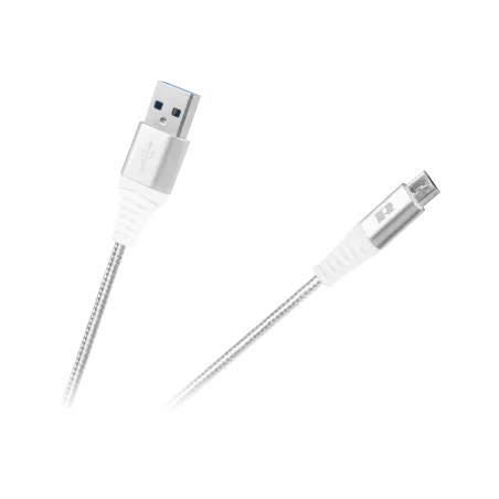 Kabel USB - USB micro REBEL 50 cm biały