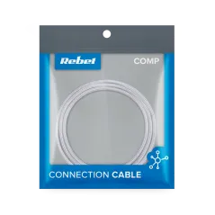 Kabel USB - USB micro REBEL 50 cm biały