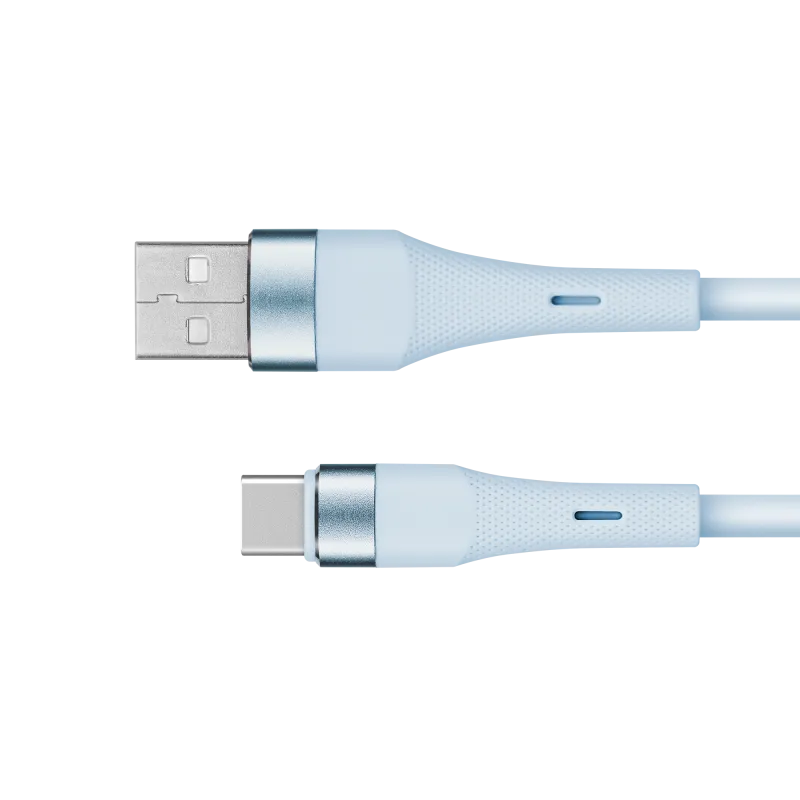 Kabel USB - USB typu C 1 m silikonowy niebieski Kruger&Matz Basic Kabel USB - USB typu C 1 m silikonowy niebieski Kruger&Matz Basic