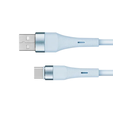 Kabel USB - USB typu C 1 m silikonowy niebieski Kruger&Matz Basic