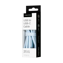 Kabel USB - USB typu C 1 m silikonowy niebieski Kruger&Matz Basic