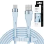 Kabel USB - USB typu C 1 m silikonowy niebieski Kruger&Matz Basic Kabel USB - USB typu C 1 m silikonowy niebieski Kruger&Matz Basic