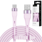 Kabel USB - USB typu C 1 m silikonowy różowy Kruger&Matz Basic Kabel USB - USB typu C 1 m silikonowy różowy Kruger&Matz Basic