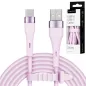 Kabel USB - USB typu C 1 m silikonowy różowy Kruger&Matz Basic Kabel USB - USB typu C 1 m silikonowy różowy Kruger&Matz Basic