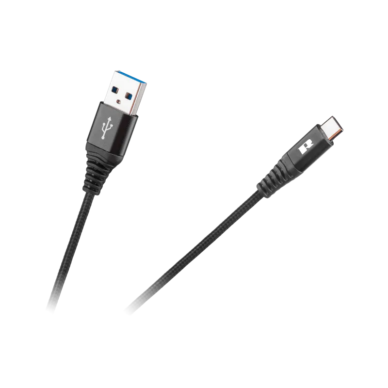 Kabel USB - USB typu C REBEL 50 cm czarny Kabel USB - USB typu C REBEL 50 cm czarny