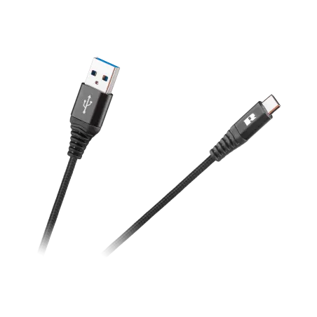 Kabel USB - USB typu C REBEL 50 cm czarny