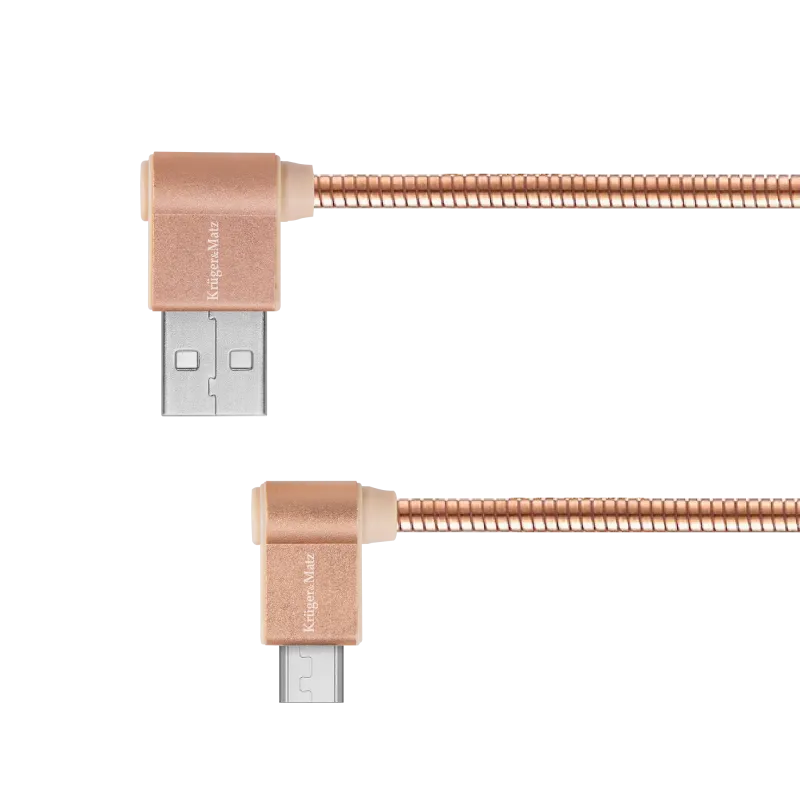 Kabel USB - wtyk kątowy typu C 1m 3A Kruger&Matz Kabel USB - wtyk kątowy typu C 1m 3A Kruger&Matz