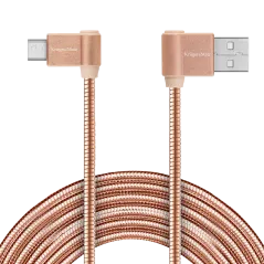 Kabel USB - wtyk kątowy typu C 1m 3A Kruger&Matz