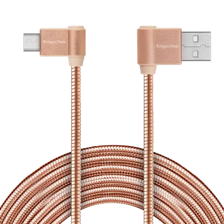 Kabel USB - wtyk kątowy typu C 1m 3A Kruger&Matz