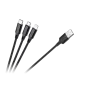 Kabel USB 3w1 microUSB, USB typu C, Lightning 100 cm